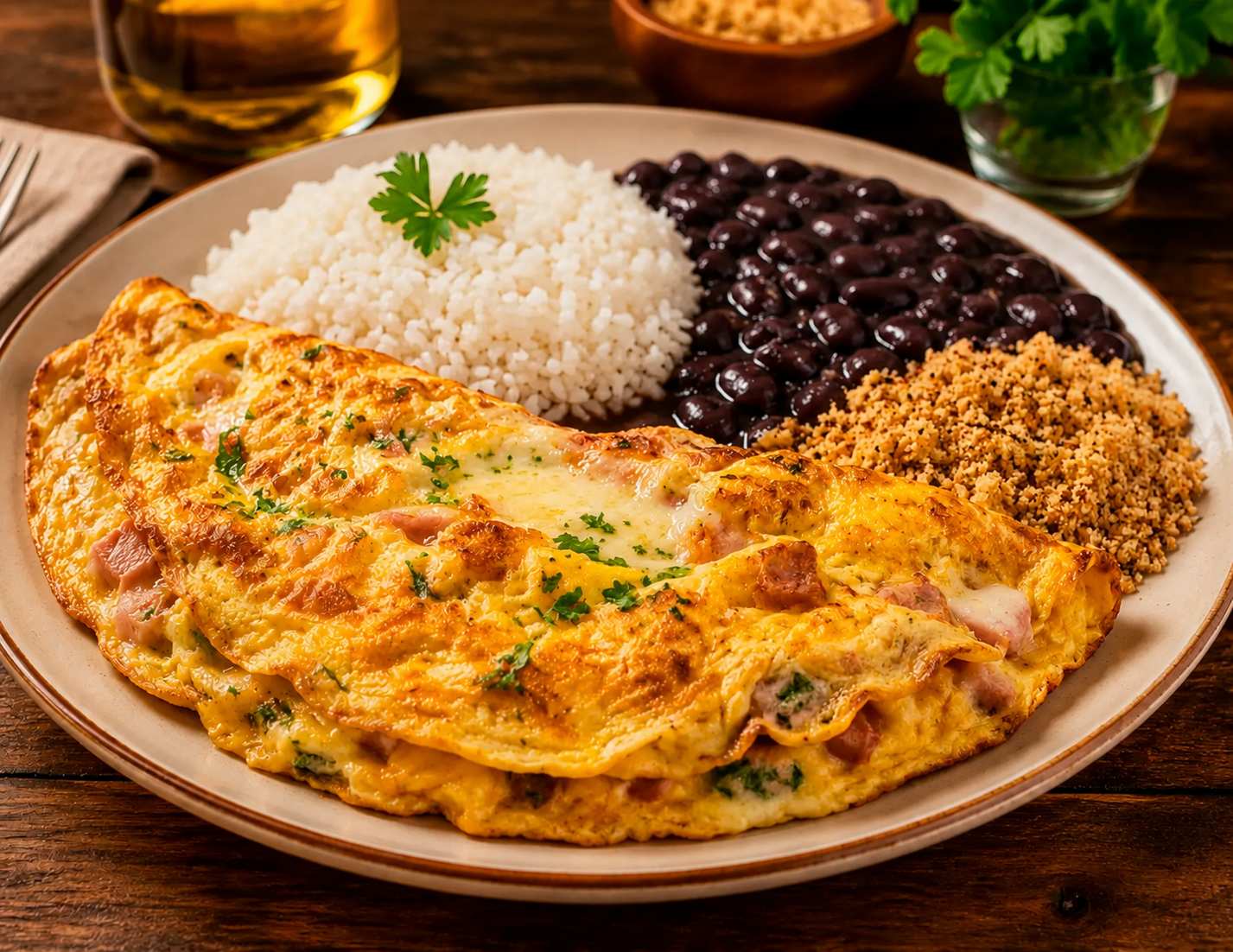 Omelete Queijo e Presunto
